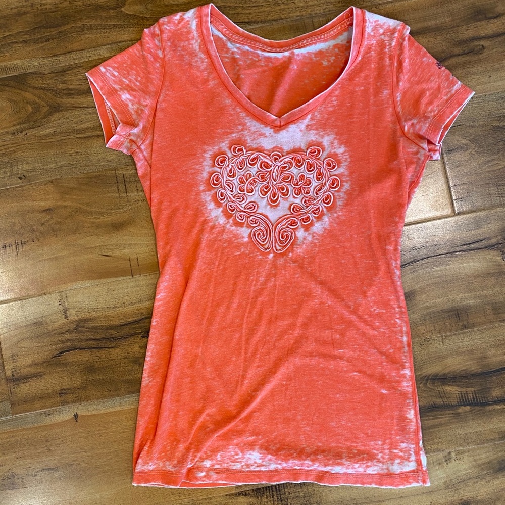 Velve Stone orange tee shirt